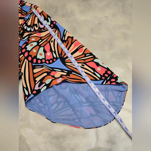 Crosby By Mollie Burch Colorful Butterfly Print Blouse Size S - Picture 8 of 10